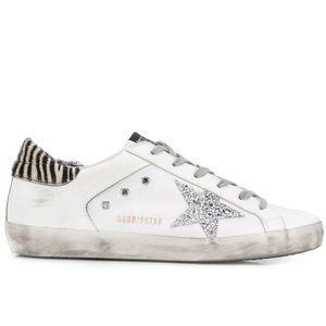 Golden Goose Superstar Zebra Print & Glitter / 39